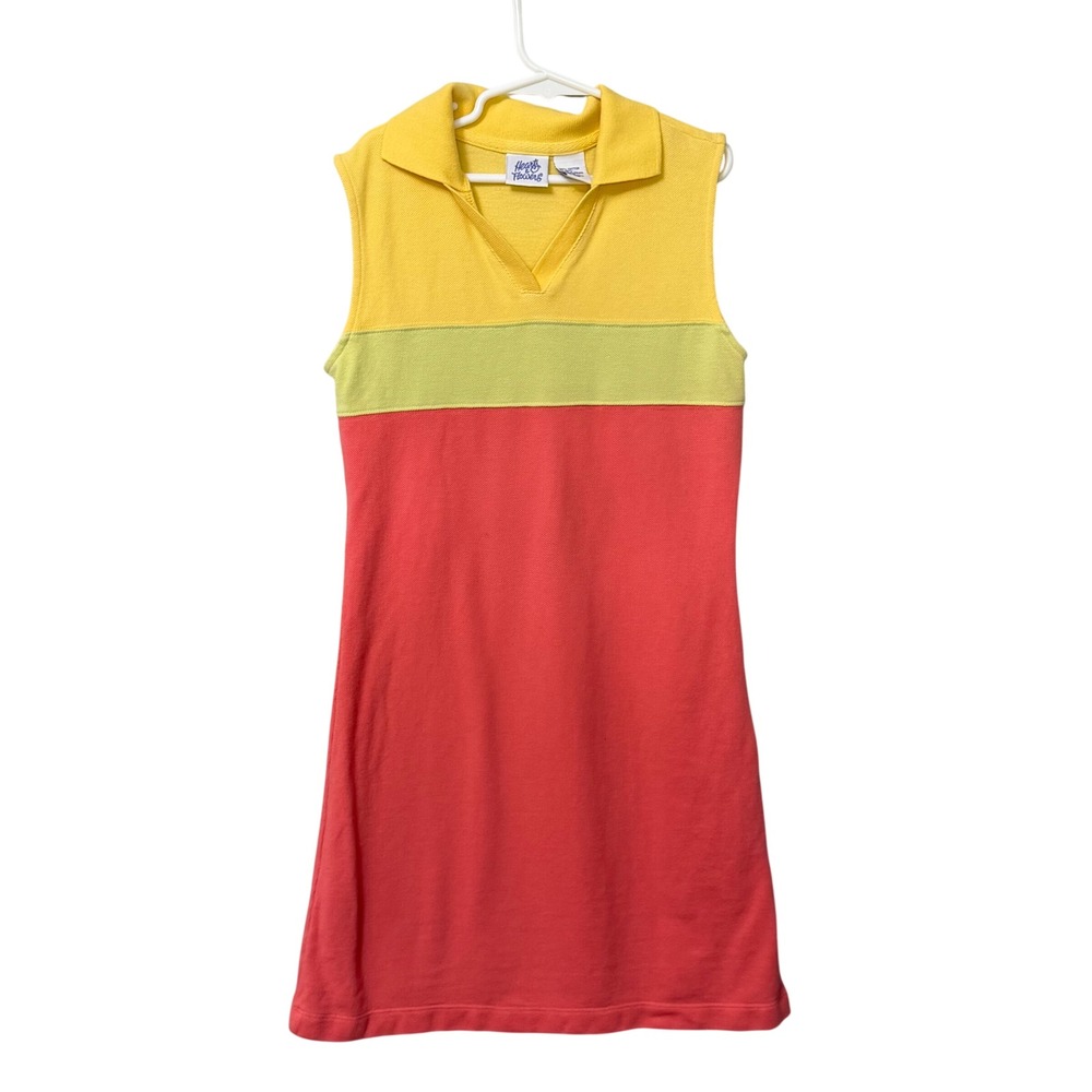 Hearts & Flowers 90's Vintage Colorblock Cotton Dress Sleeveless Retro Girls‎ 12
